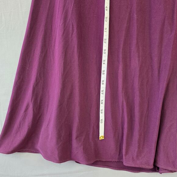 Betsy Adam Purple Formal Maxi Dress Beaded Sleeveless Padded Zip Women's Size 12 - Picture 7 of 15